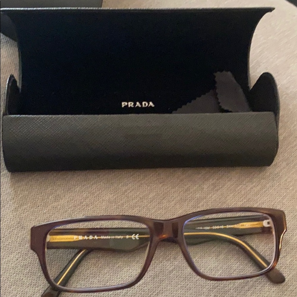 Prada glasses tortoise with a hint of blue
